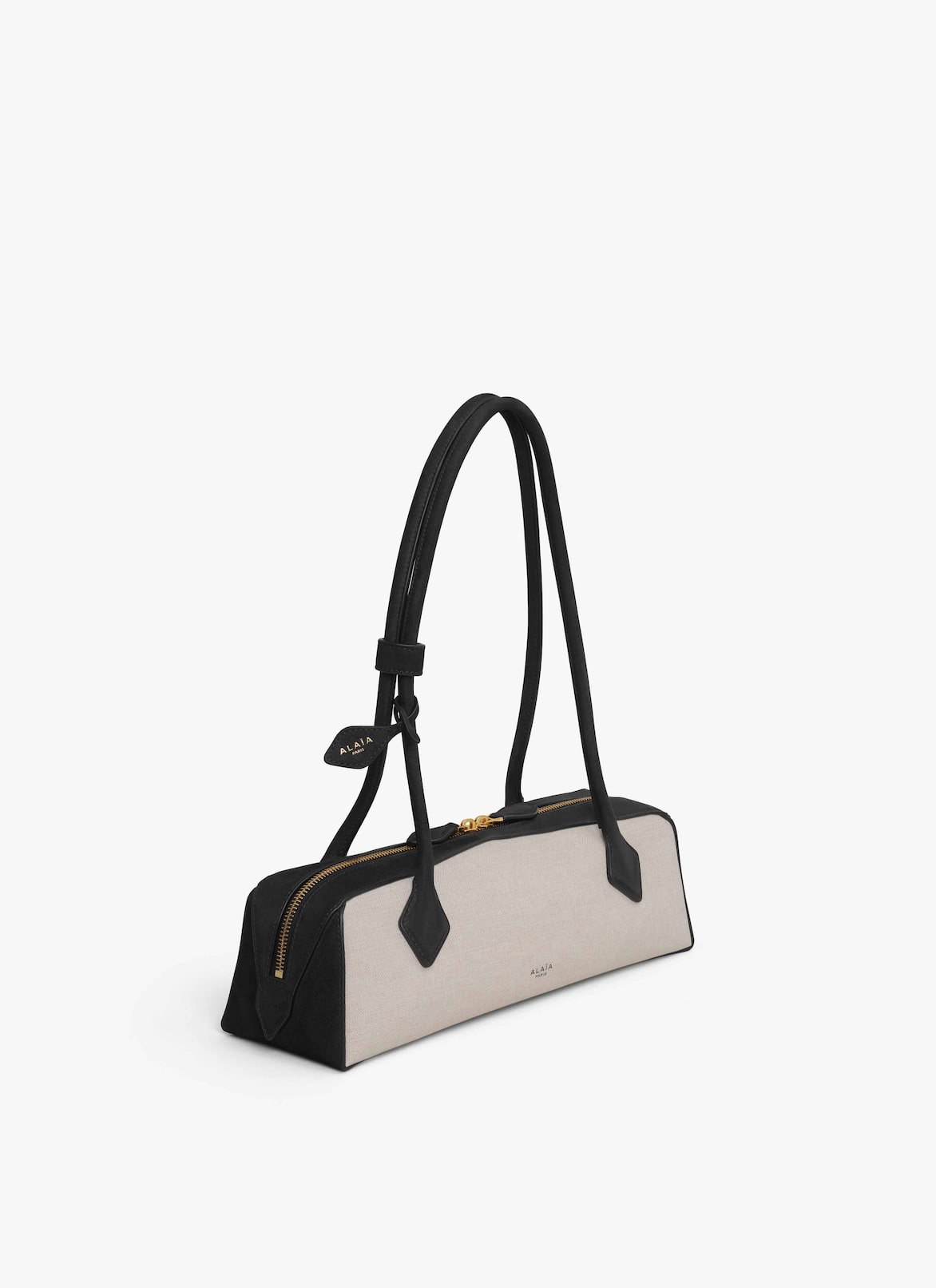 LE TECKEL MEDIUM BAG IN CANVAS AND NUBUCK ALAÏA BLACK LE TECKEL MEDIUM BAG IN CANVAS AND NUBUCK